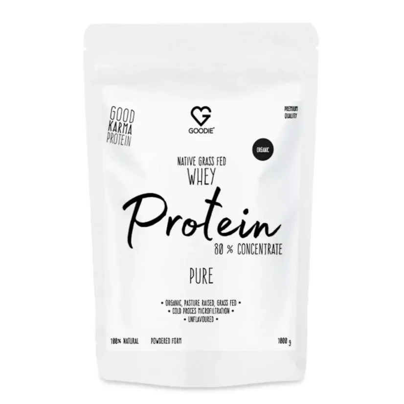 Nativní syrovátkový protein BIO GrassFed  -  Bez příchutě / 100% čistý - Organic GrassFed Native Whey protein - 1000 g