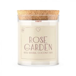 Svíčka s dřevěným praskajícím knotem – Rose Garden 160 g