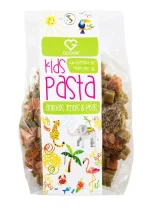 Dětské Těstoviny z červené čočky a zeleného hrášku - zvířátka -  BIO 250 g CZ