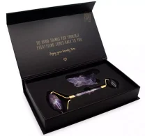 Face Massage Set (Jade roller & Gua Sha) - PURPLE CZ