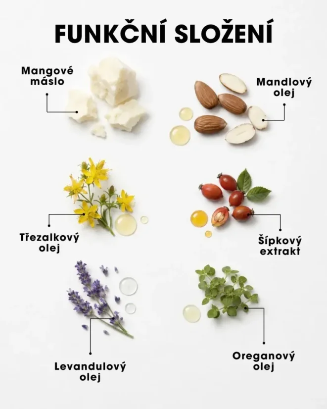 CZ Balzám po bodnutí hmyzem - After Bug Bite Balm – složky, oleje, mangové máslo