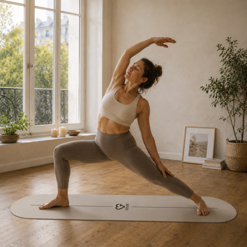 Oval Yoga Mat - Taupe -Mata do ćwiczeń - Taupe