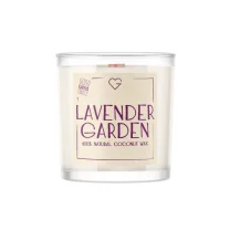 Świeca z drewnianym trzaskającym knotem - Lavender Garden 50 g
