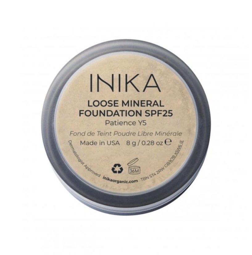Inika Organic - Přírodní sypký minerální pudrový make-up s SPF 25 - Patience 8 g SK