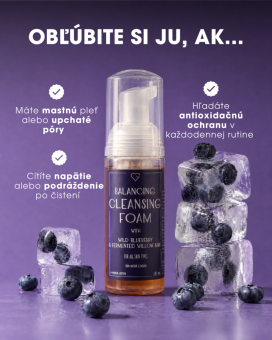 Balansująca pianka oczyszczająca do twarzy - Leśna jagoda 60 ml
