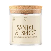 Svíčka s dřevěným praskajícím knotem – Santal & Spice 280 g CZ