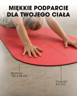 Mata do ćwiczeń Oval - truskawkowa