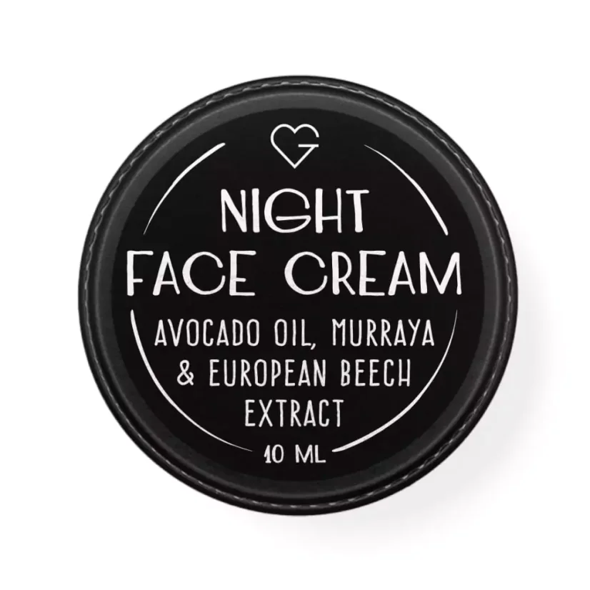 VZOREK - Night Face Cream - Noční krém s avokádovým olejem, muraja a extraktem z buku lesního 10 ml CZ