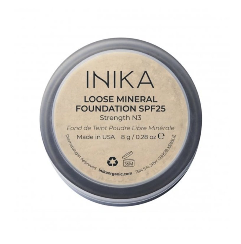 Inika Organic - Přírodní sypký minerální pudrový make-up SPF25 - Strenght 8 g PL