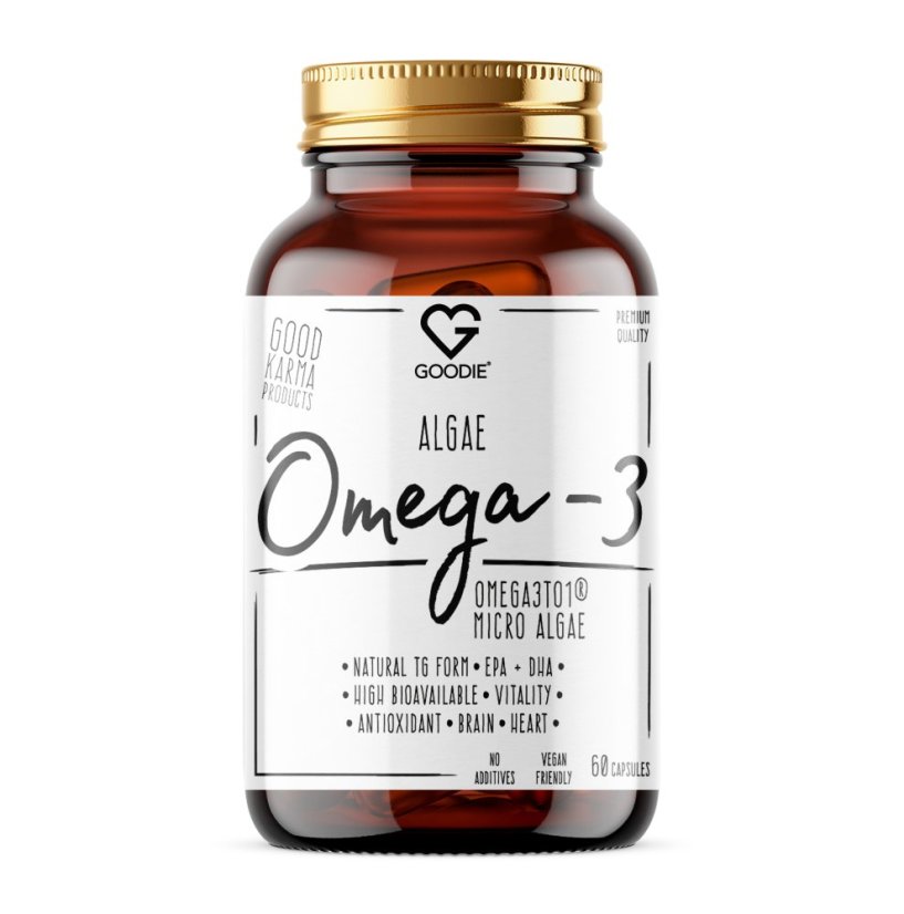 Omega 3 - Vegan z mořských řas - DHA & EPA - 60 kapslí