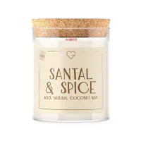 Sviečka s dreveným praskajúcim knôtom – Santal & Spice 160 g SK