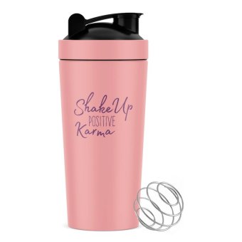 Fém shaker - rózsaszín - 750 ml - 1 db HU