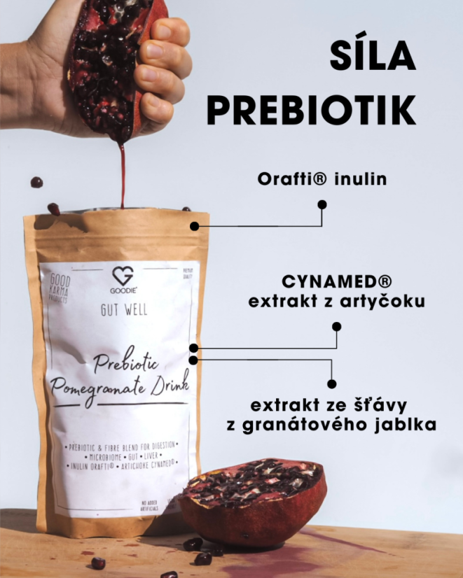 Gut Well - Prebiotický nápoj granátové jablko / Prebiotic pomegranate drink 240 g CZ