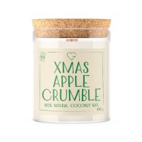 Svíčka s dřevěným praskajícím knotem - XMAS Apple Crumble160 g