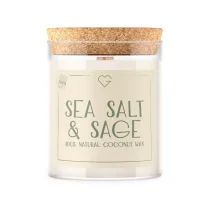 Svíčka s dřevěným praskajícím knotem – Sea Salt & Sage 160 g CZ