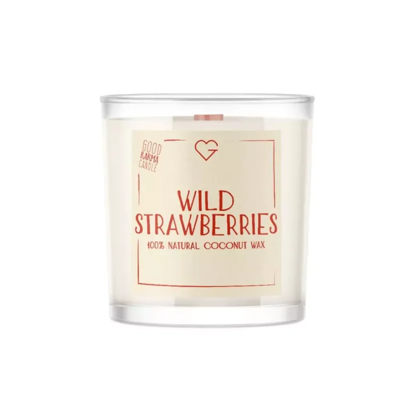 Svíčka s dřevěným praskajícím knotem - Lesní jahody - Wild Strawberries 50 g SK