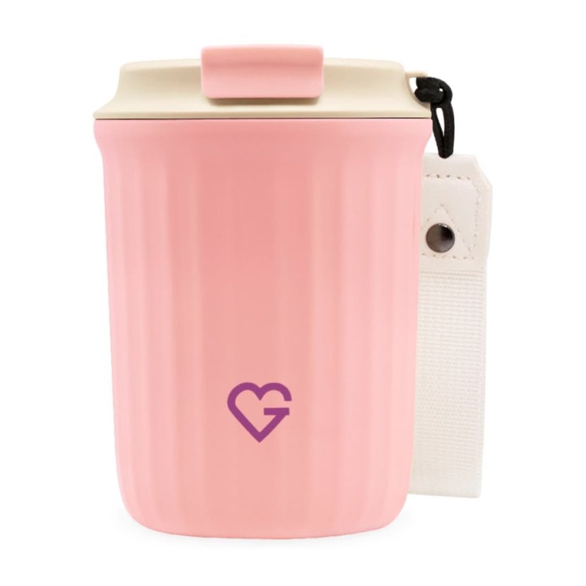 Good Karma Travel Cup - Cestovní termohrnek - RŮŽOVÝ - 360 ml CZ