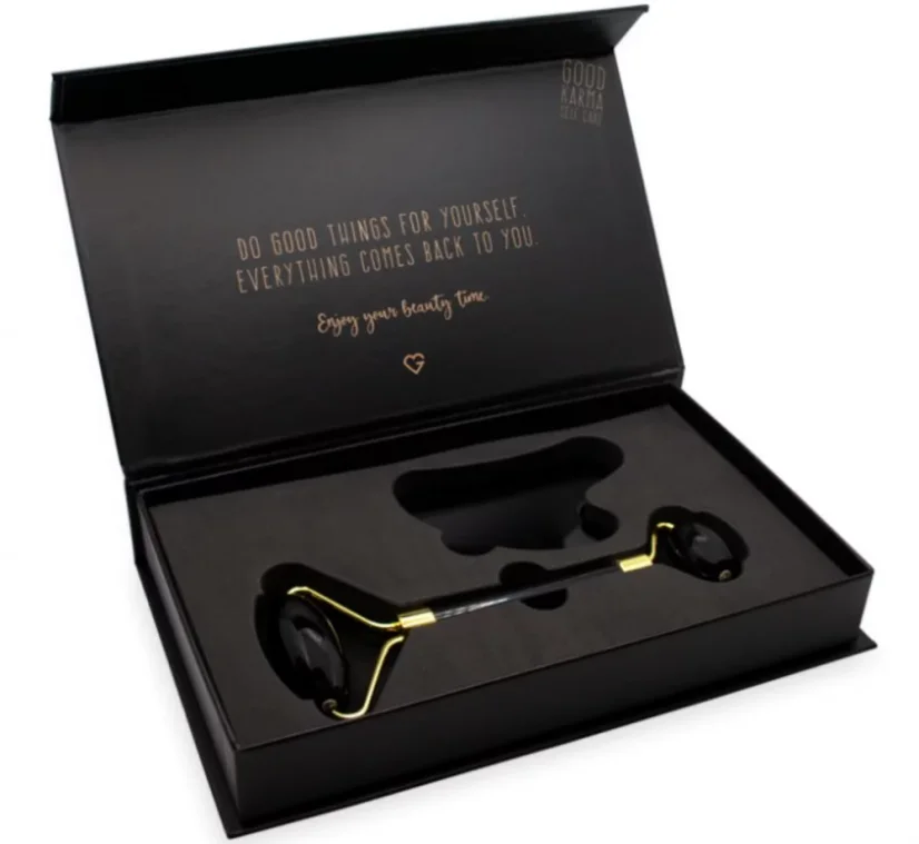 Face Massage Set (Jade roller & Gua Sha) - BLACK SK