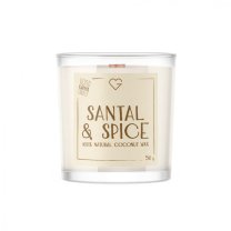 Sviečka s dreveným praskajúcim knôtom – Santal & Spice 50 g