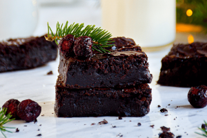 Extra čokoládové brownies na vánoční stůl