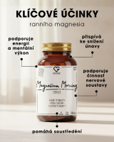 Magnézium – Ranný komplex – 2 formy horčíka + vitamín B6 – 60 kapsúl SK