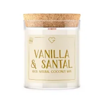 Svíčka s dřevěným praskajícím knotem - Vanilla & Santal 160 g CZ