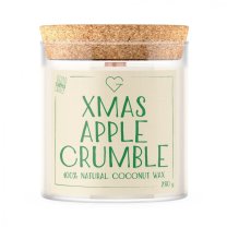 Svíčka s dřevěným praskajícím knotem - XMAS Apple Crumble 280 g