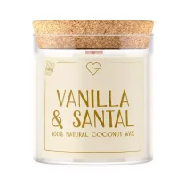 Świeca z drewnianym trzaskającym knotem - Vanilla & Santal 280 g