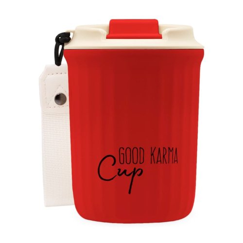 Good Karma Travel Cup - Cestovní termohrnek - ČERVENÝ - 360 ml