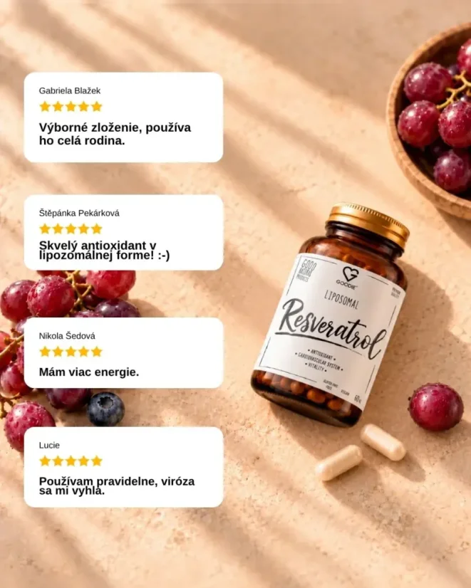 Lipozomálny Resveratrol 60 kapsúl - VÝPREDAJ 31/12/2026