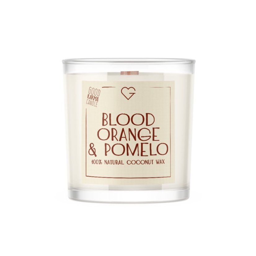 Svíčka s praskajícím dřevěným knotem - Bloody Orange & Pomelo 50 g CZ