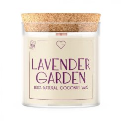 Svíčka s dřevěným praskajícím knotem - Lavender Garden 280 g