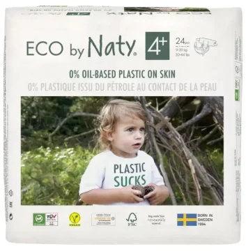 Eco by Naty - Dětské pleny - velikost 4+ - od 9 do 20 kg (24 ks)