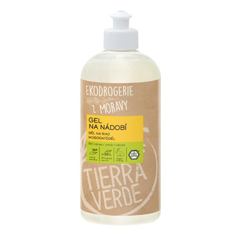Tierra Verde - Gel na nádobí s BIO citronovou silicí 500 ml