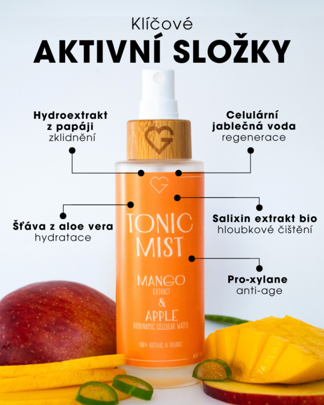 Tonikum - MANGO extrakt & JABLKO biodynamická buněčná voda 100 ml_3