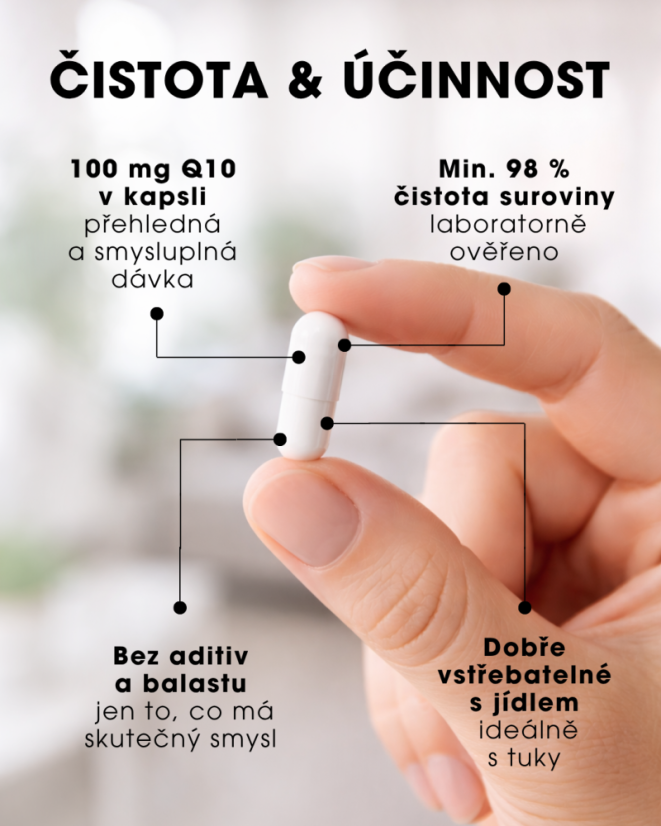 Koenzym Q10 - Aktivní forma Ubiquinol - 60 kapslí CZ