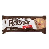 Roobar - Proteinová s čokoládou - Almond & protein bar covered with chocolate BIO 40g
