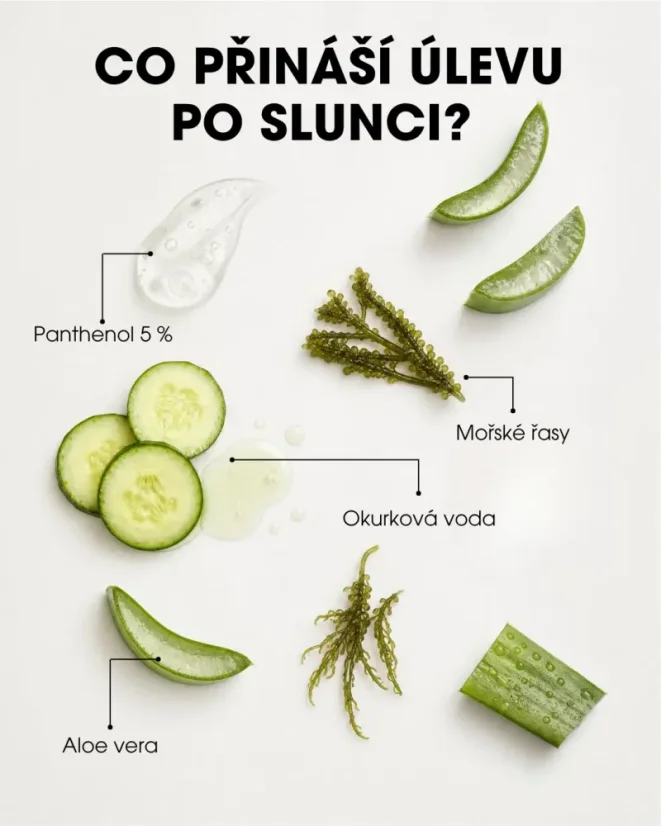 SOS sprej po opalování – hydratační a chladivý | panthenol 5 % & okurková voda | 150 ml CZ
