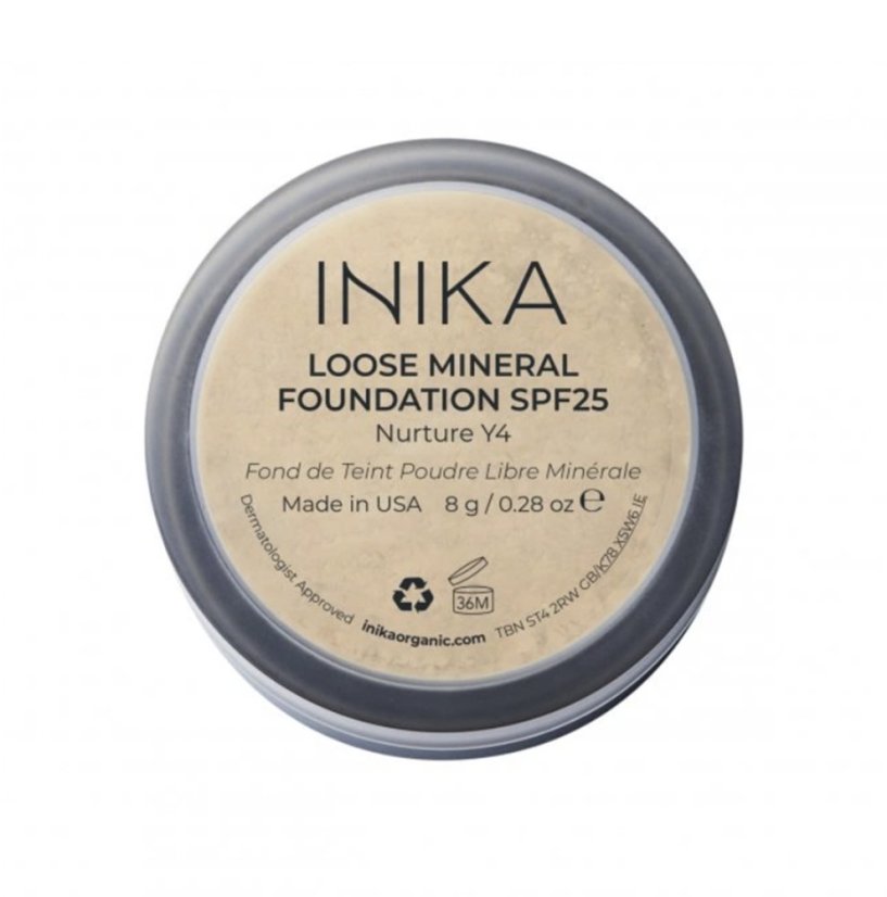 Inika Organic - Přírodní sypký minerální pudrový make-up s SPF 25 - Nurture 8 g PL