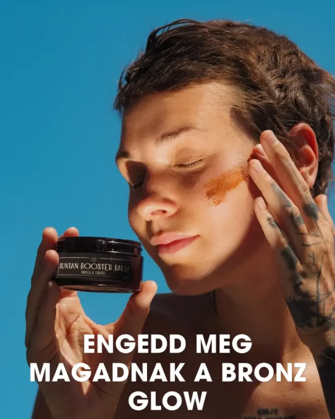 Sun Glow Booster - balzsam a barnulás támogatására – Vanilla & Caramel 100 ml HU