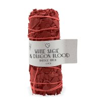 Bílá šalvěj & dračí krev vykuřovací svazek 1 ks vel. M - White sage & Dragon's blood smudge stick 1 pc size M CZ