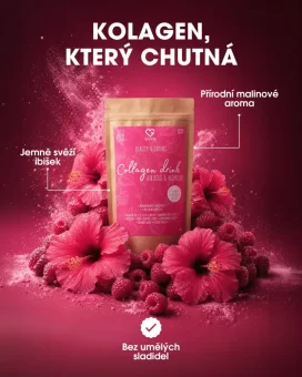 CZ Beauty Vitamins Collagen Drink s příchutí ibišku a malin bez umělých sladidel