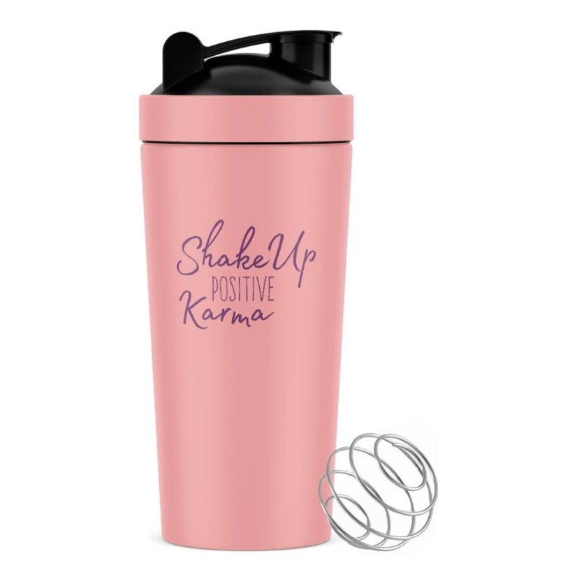 Shaker kovový - růžový - 750 ml - 1 ks CZ