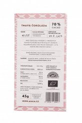 AJALA - 70% tmavá čokoláda BIO 45 g