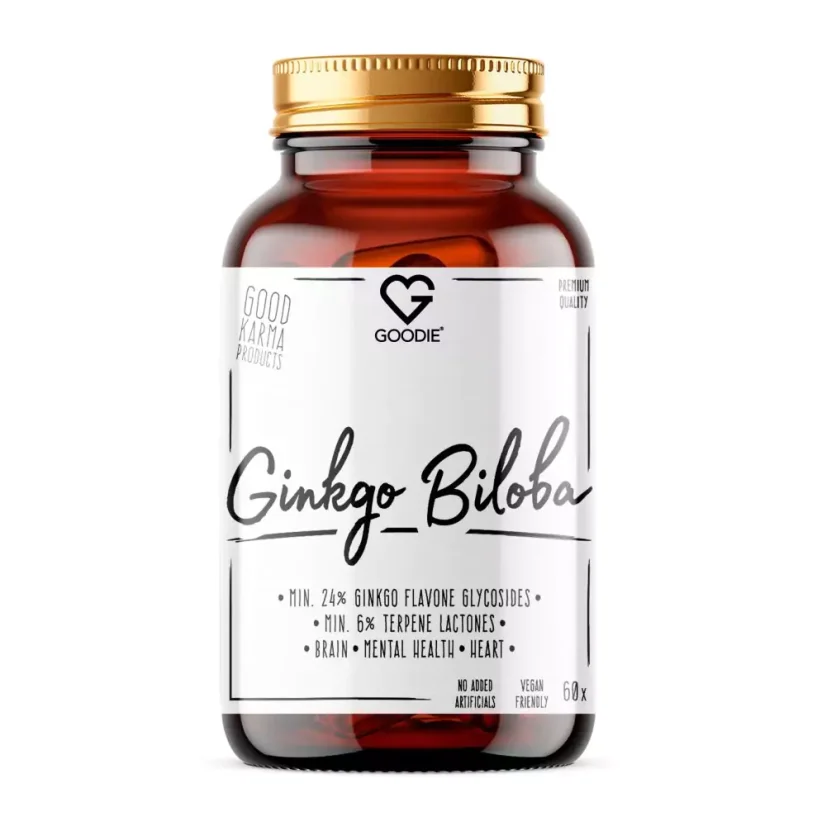 Ginkgo Biloba - prémiový extrakt min. 24% ginkgo glycosides - kapsle 60 ks CZ