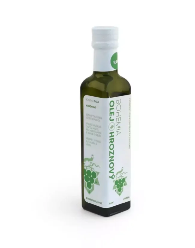 Olej winogronowy - extra virgin RAW 250 ml PL