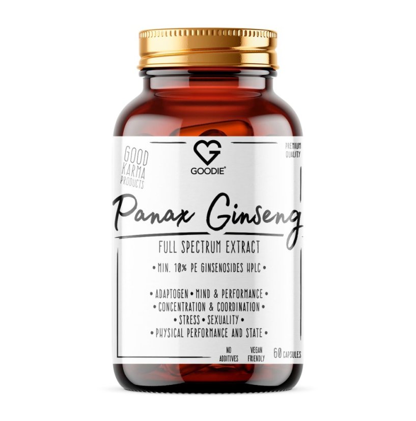 Ženšen pravý - Full spektrum extrakt min. 10% ginsenosides - Panax Ginseng 60 ks SK