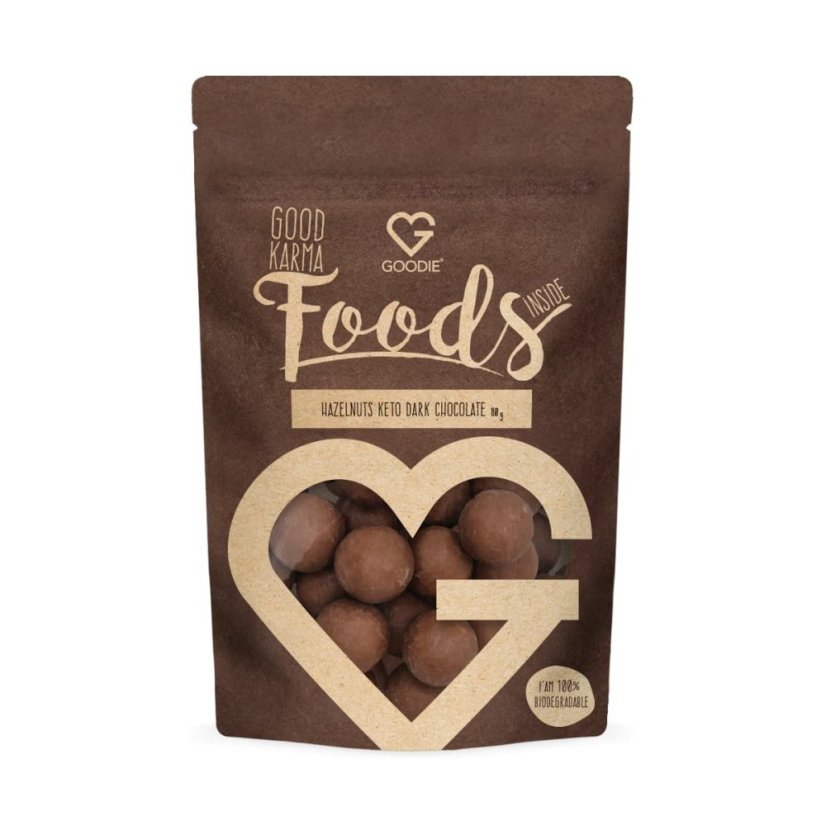 Lískové ořechy v hořké keto čokoládě 80 g CZ