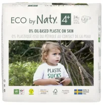 Pieluchy jednorazowe - Eco by Naty - rozmiar 4+ - od 9 do 20 kg (24 szt.)