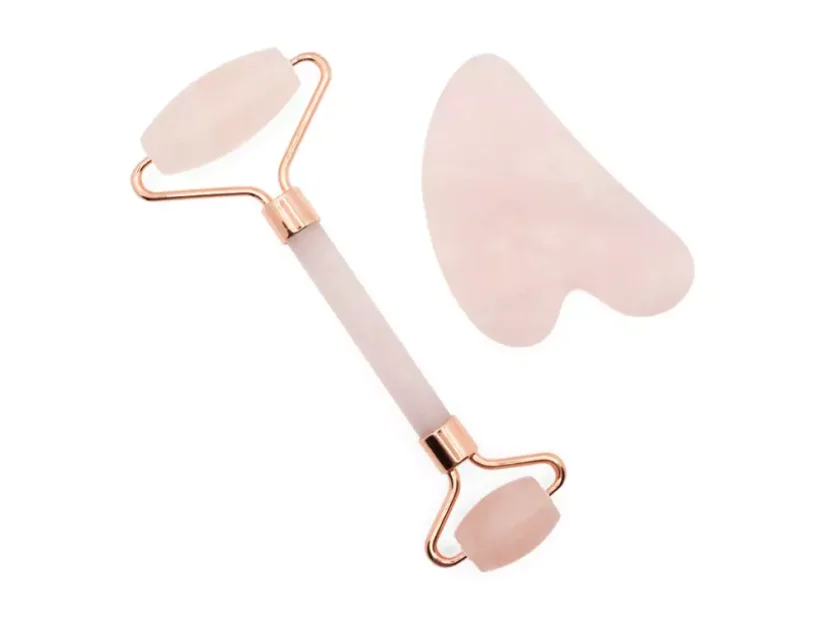 Face Massage Set (Jade roller & Gua Sha) - PINK SK